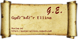 Gyökér Ellina névjegykártya
